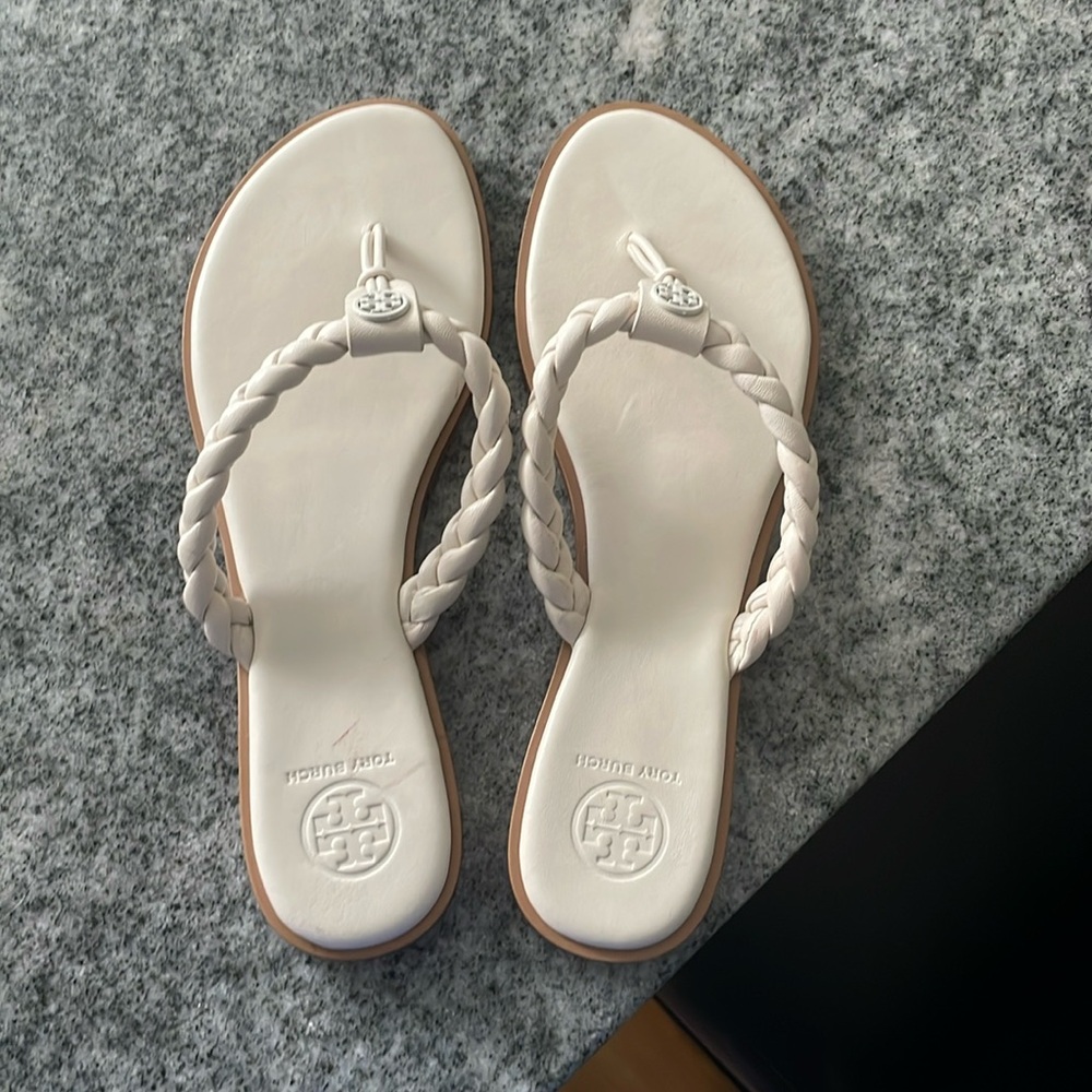 Tory Burch leather sandals. Like new.